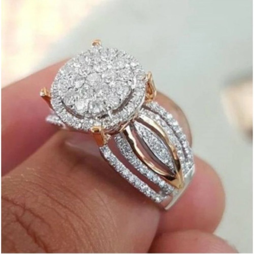 Ring Art Deco Vintage Cluster Stones Jewelry RA5